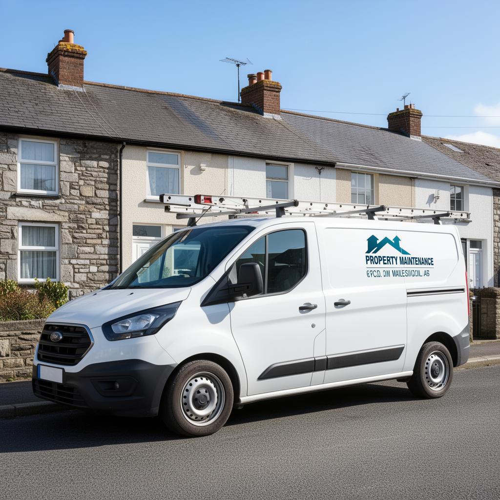 Ready Fix Property Maintenance work van, founded by Karl Davies, serving South Wales